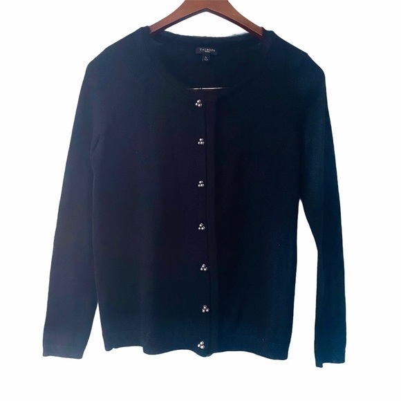 Talbots Metallic Pearl Button Chiffon Cardigan Women’s Size Small Petite Office - Picture 1 of 7